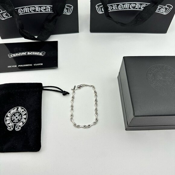 Chrome Heart Bone Silver Bracelet - Picture 2 of 8